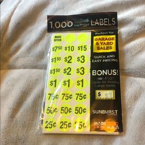 Yard sale stickers